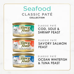 Purina  Seafood Classic Pate Collection Grain Free Wet Cat Food Variety Pack - (Pack of 30) 3 Oz. Cans